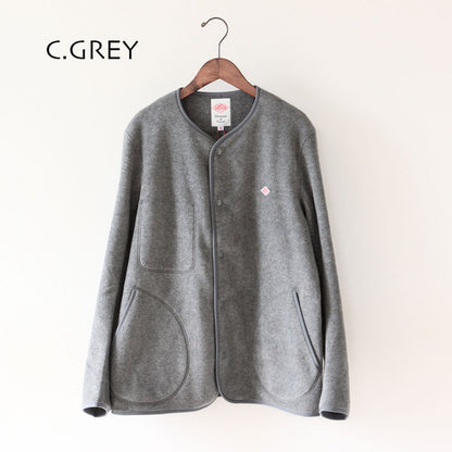 DANTON [ダントン] M FLEECE COLLARLESS JACKET [JD-8939] フリースカラーレスジャケット・フリースジャケット・アウター・メンズ・男性用・MEN'S [2026AW]