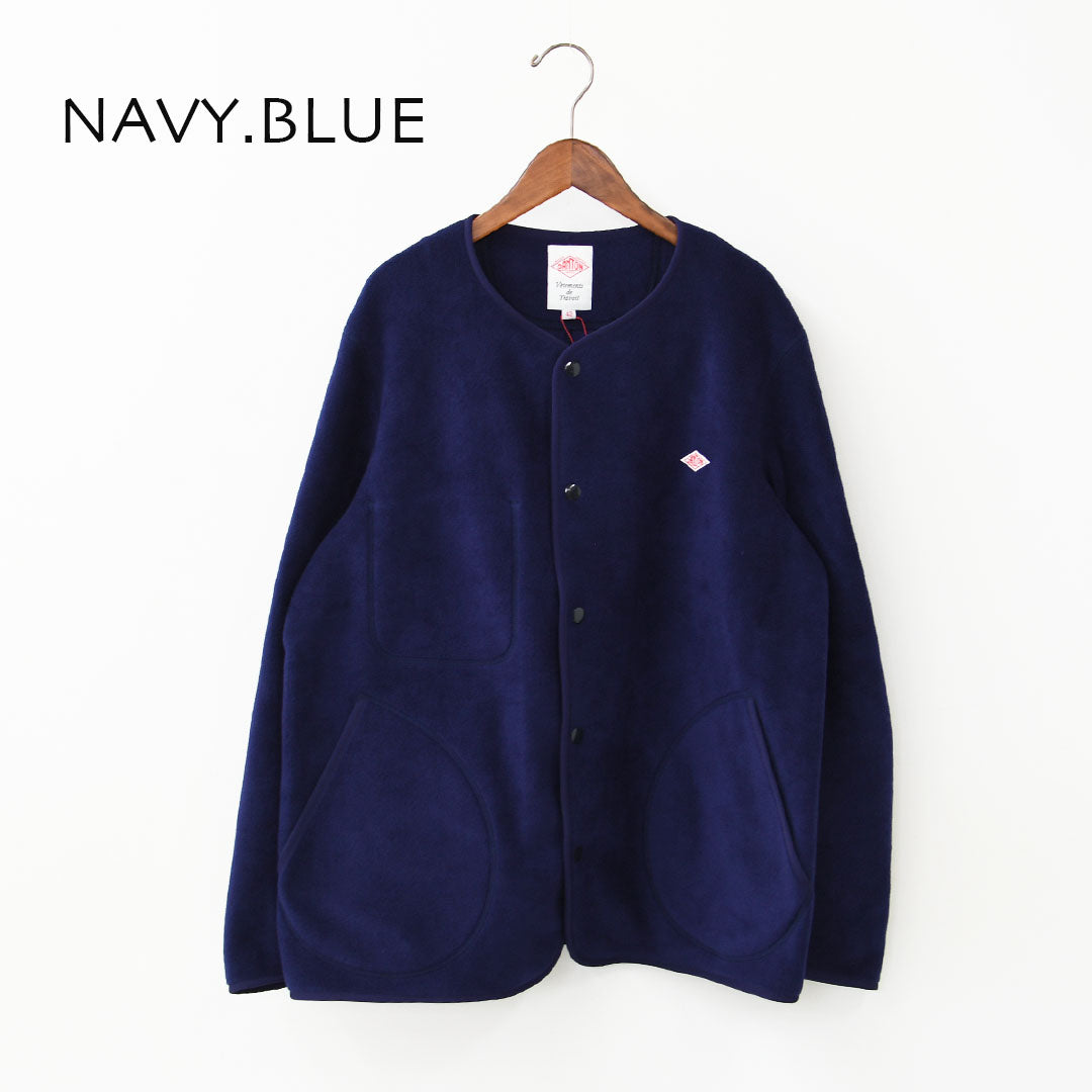 DANTON [ダントン] M FLEECE COLLARLESS JACKET [JD-8939] フリースカラーレスジャケット・フリースジャケット・アウター・メンズ・男性用・MEN'S [2026AW]