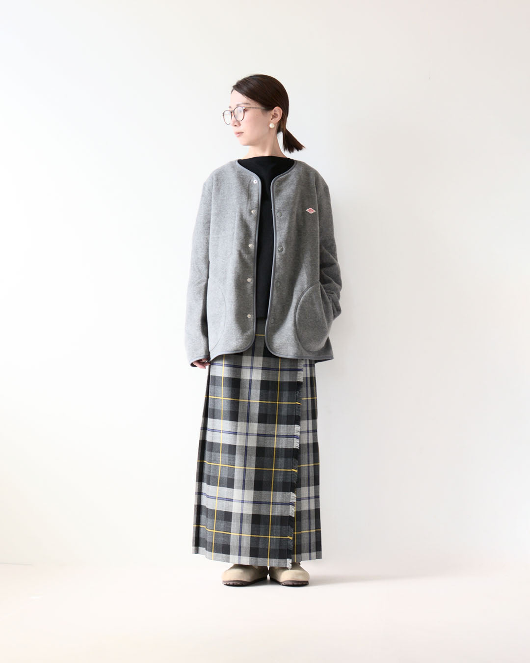 DANTON [ダントン] M FLEECE COLLARLESS JACKET [JD-8939] フリースカラーレスジャケット・フリースジャケット・アウター・メンズ・男性用・MEN'S [2026AW]