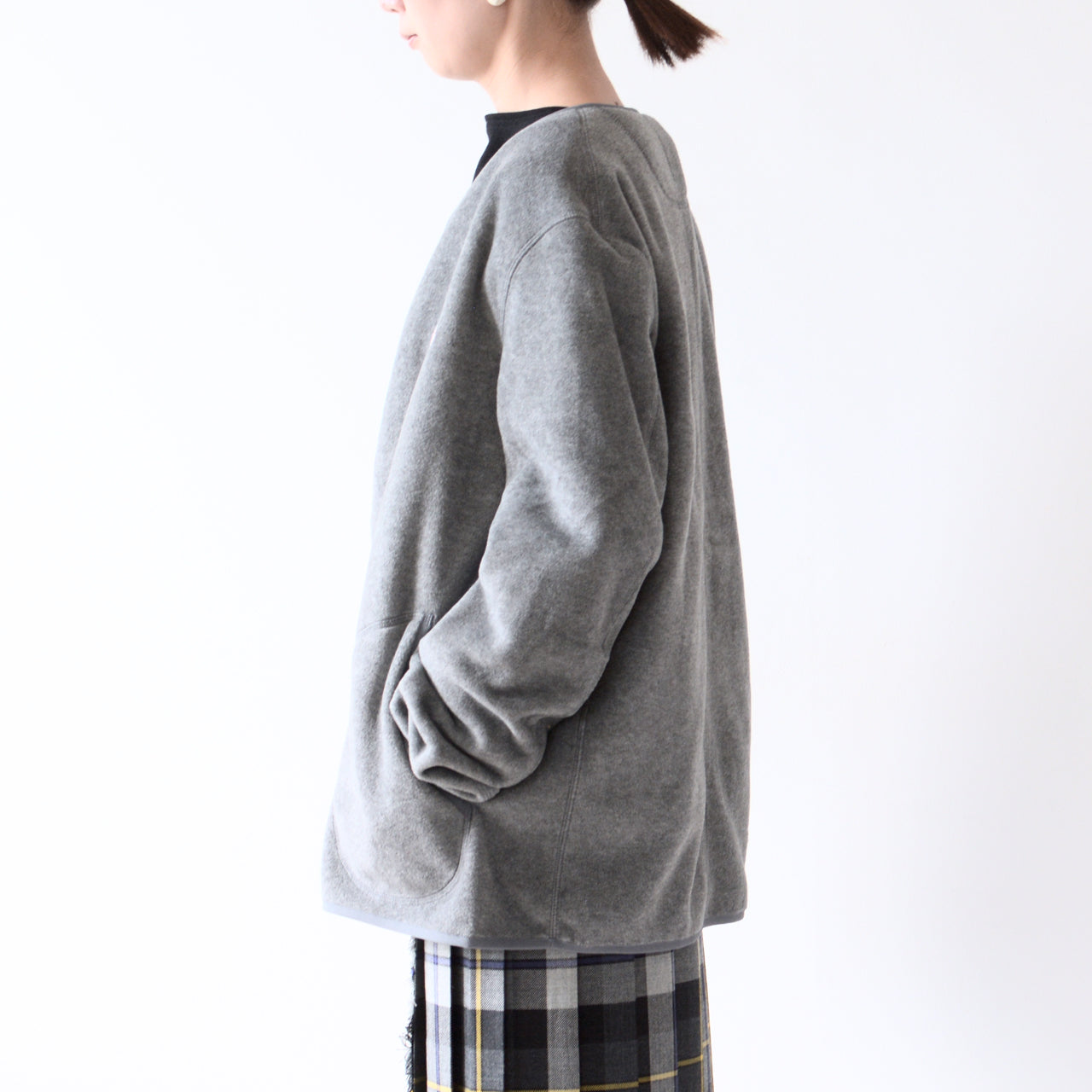 DANTON [ダントン] M FLEECE COLLARLESS JACKET [JD-8939] フリースカラーレスジャケット・フリースジャケット・アウター・メンズ・男性用・MEN'S [2025AW]