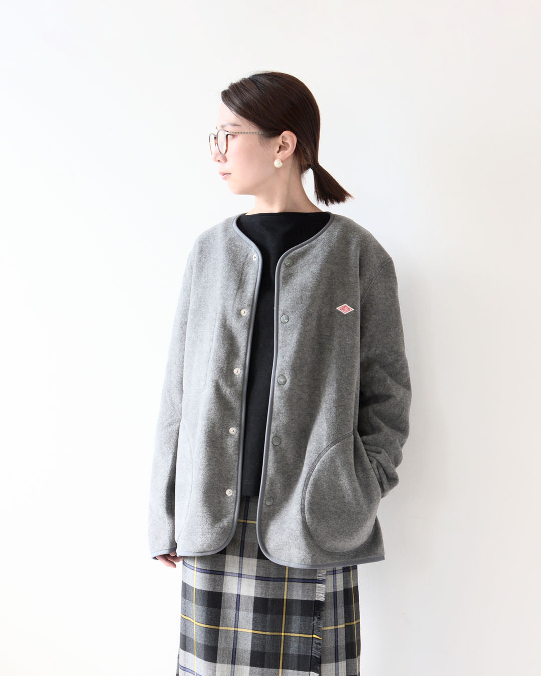 DANTON [ダントン] M FLEECE COLLARLESS JACKET [JD-8939] フリースカラーレスジャケット・フリースジャケット・アウター・メンズ・男性用・MEN'S [2026AW]