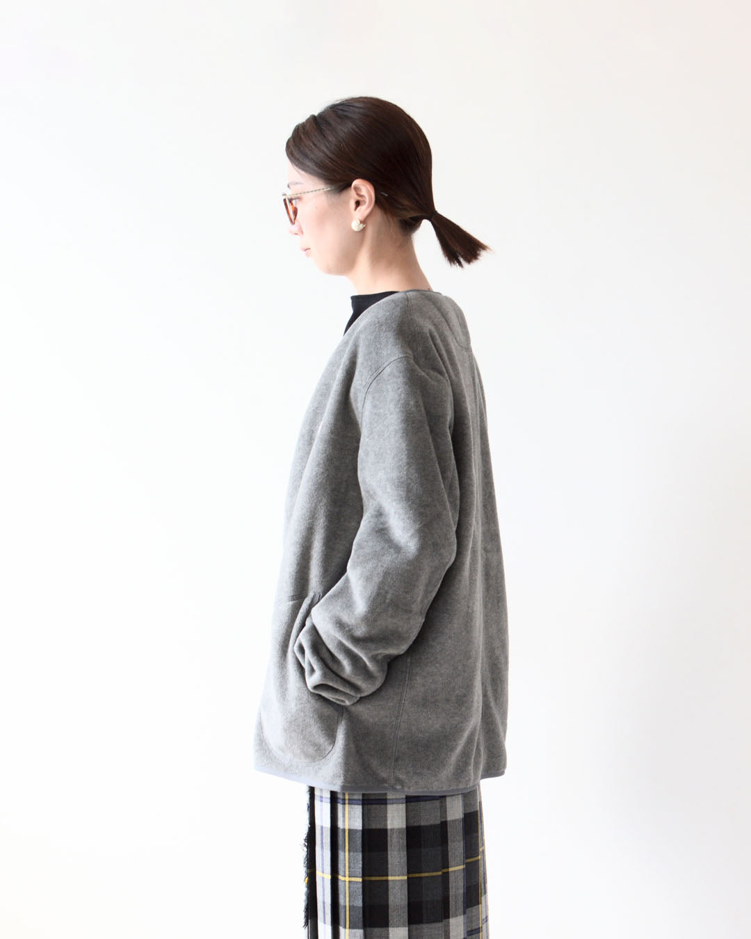 DANTON [ダントン] M FLEECE COLLARLESS JACKET [JD-8939] フリースカラーレスジャケット・フリースジャケット・アウター・メンズ・男性用・MEN'S [2026AW]
