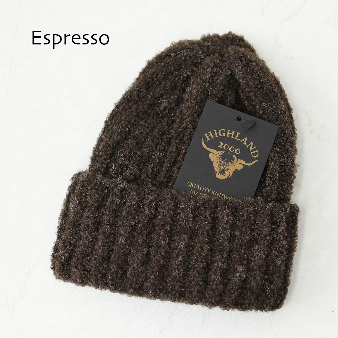 HIGHLAND2000 [ハイランド2000] Boucle Bob Cap [HL2630011] ブークレーボブキャップ・ニット帽・ニットキャップ・ブリティッシュウール・ループヤーン・あったかアイテム・プレゼント・ギフト・MEN'S / LADY'S [2026AW]