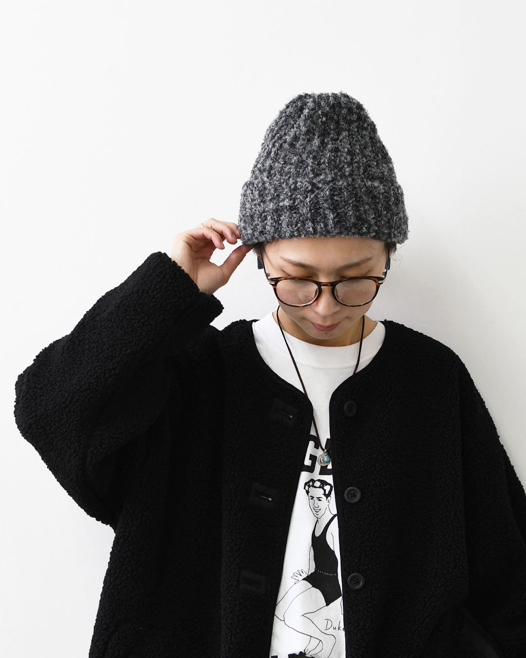HIGHLAND2000 [ハイランド2000] Boucle Bob Cap [HL2630011] ブークレーボブキャップ・ニット帽・ニットキャップ・ブリティッシュウール・ループヤーン・あったかアイテム・プレゼント・ギフト・MEN'S / LADY'S [2026AW]