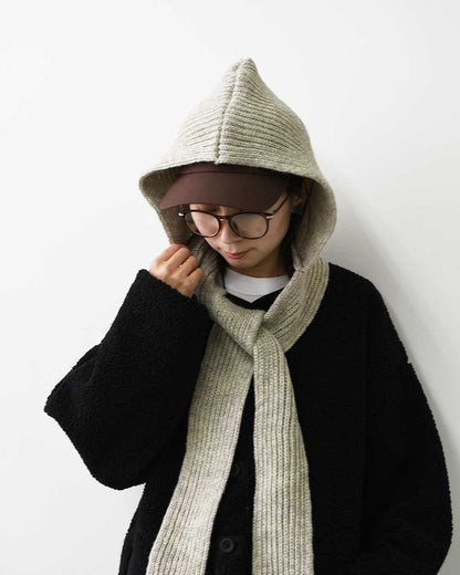 HIGHLAND2000 [ハイランド2000] Rib Hood and 2m Scarf [HL2630014] リブ編みフード＆ロングスカーフ・ニットフード・マフラー・秋冬アイテム・あったかアイテム・防寒・LADY'S [2026AW]