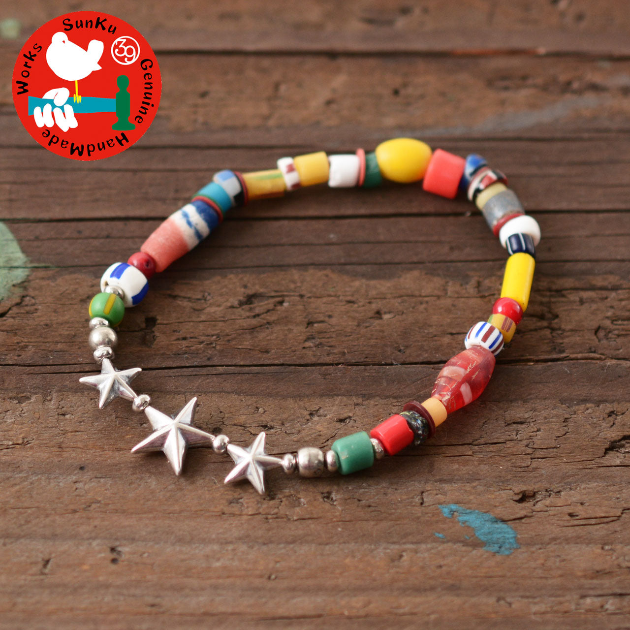 Sunku 39 [サンク] Star Beads Bracelet Christmas Beads  [SK-139-MIX] スタービーズブレスレット・クリスマスビーズ・ブレスレット・シルバー 925・MEN'S/LADY'S [2022SS] FREE-Mix