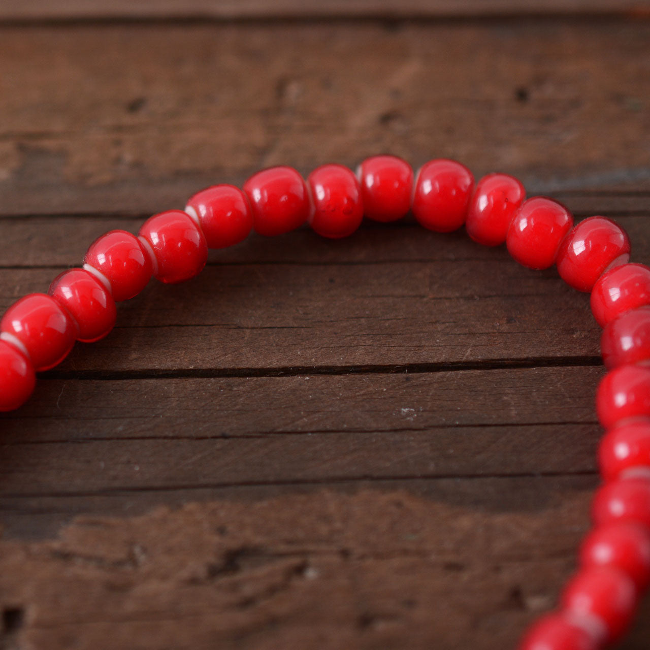 Sunku 39 [サンク] Star Beads Bracelet White Hearts Beads -RED- [SK-139-RED] スタービーズブレスレット[2022SS]