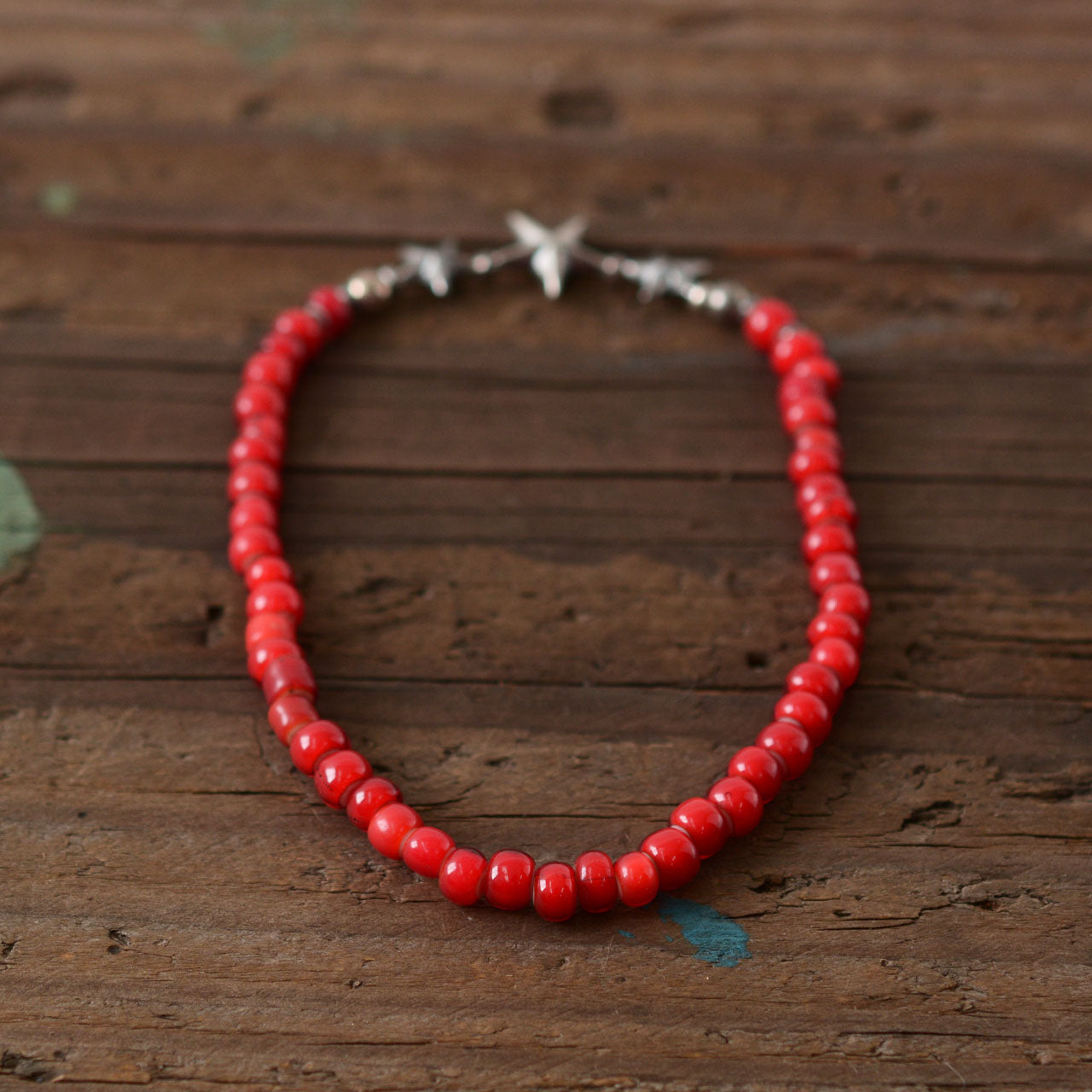 Sunku 39 [サンク] Star Beads Anklet [SK-144-RED] スタービーズアンクレット [2022SS]