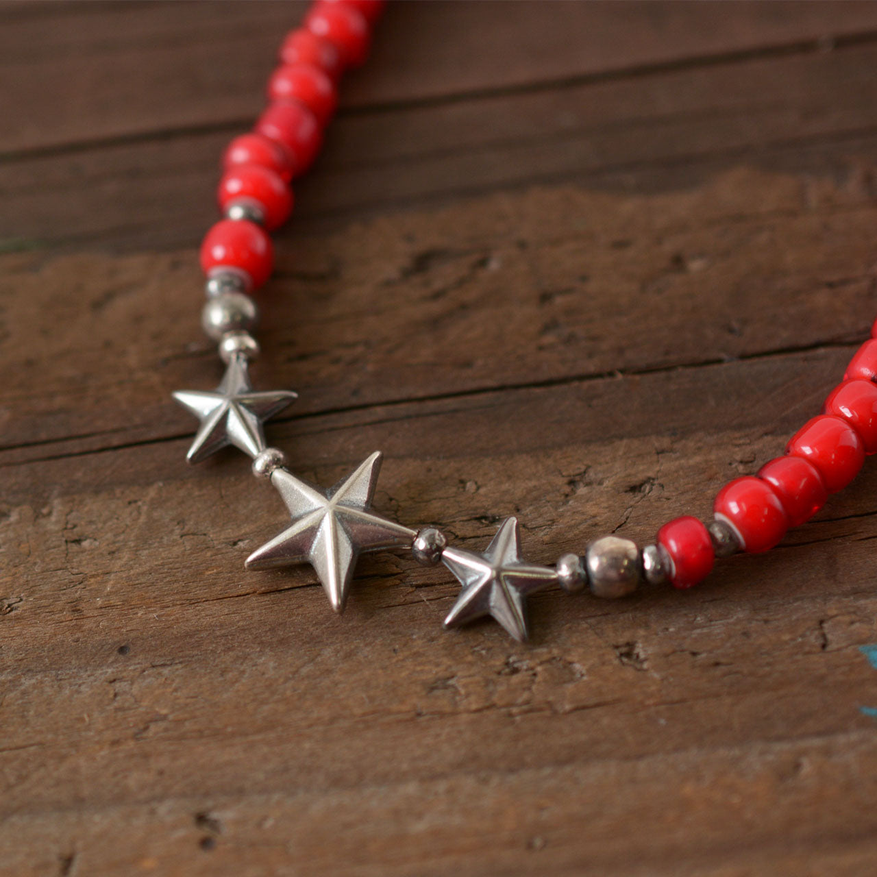 Sunku 39 [サンク] Star Beads Anklet [SK-144-RED] スタービーズアンクレット [2022SS]