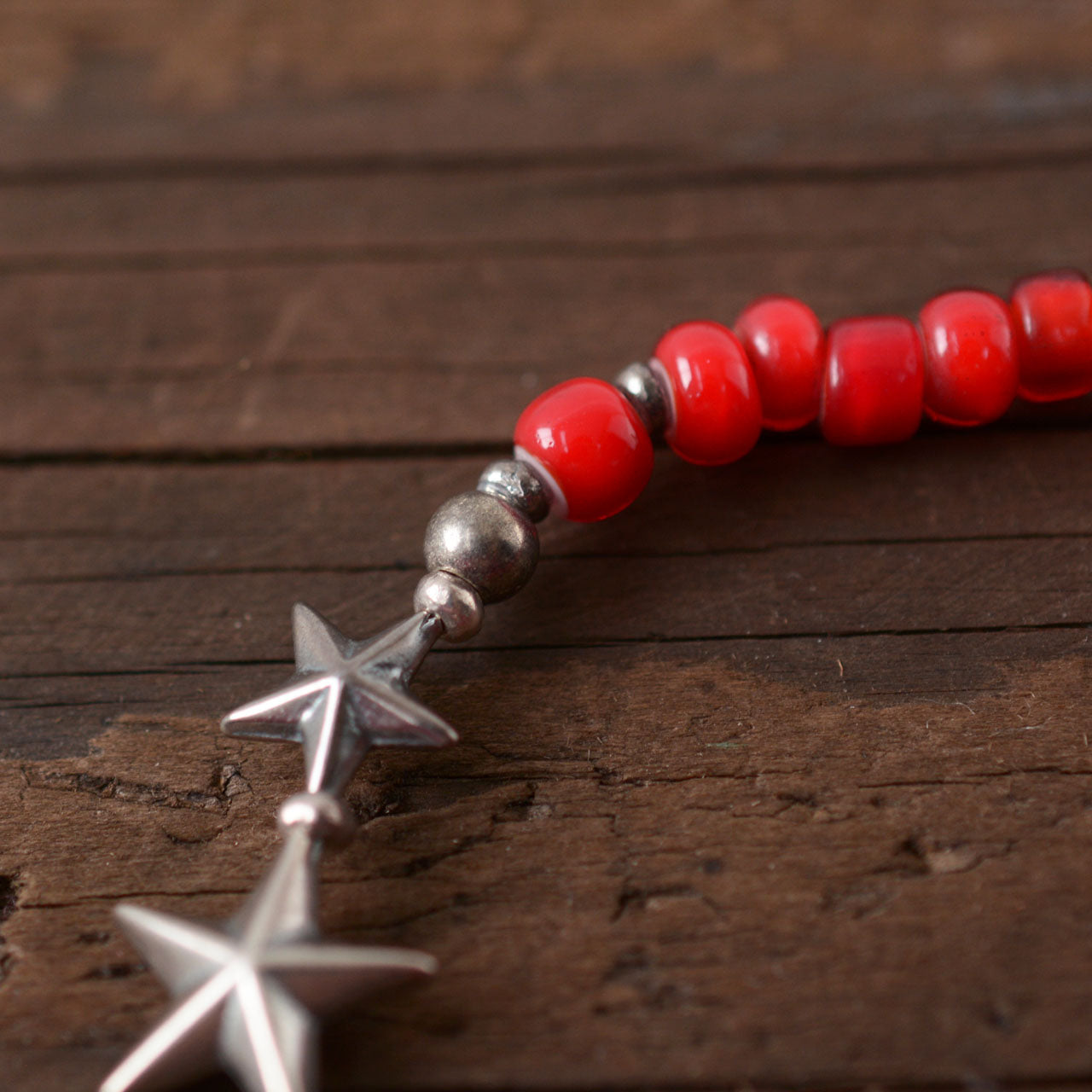 Sunku 39 [サンク] Star Beads Anklet [SK-144-RED] スタービーズアンクレット [2022SS]