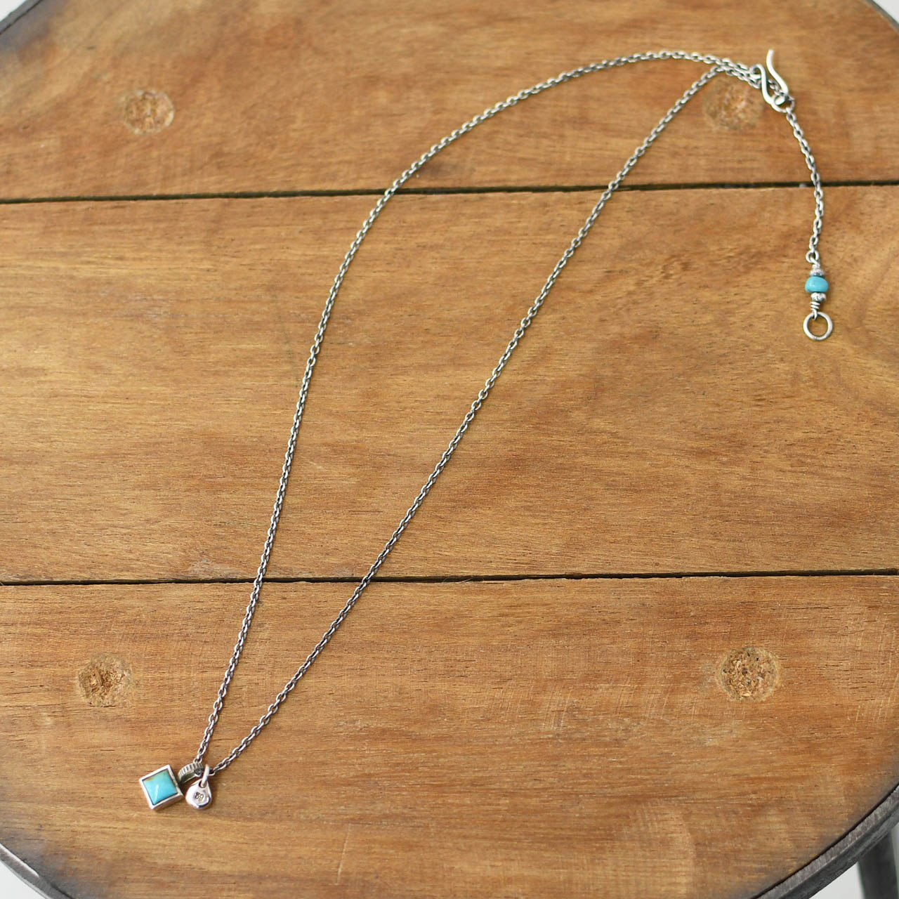 Sunku 39 [サンク] Square Turquoise Necklace [SK-182] スクエア ターコイズ ネックレス [2025SS]