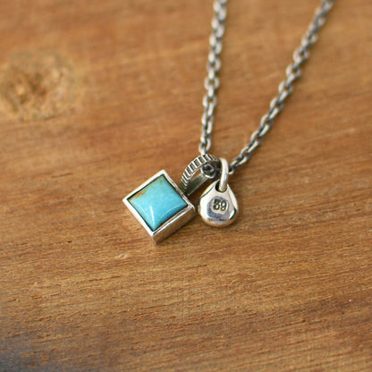 Sunku 39 [サンク] Square Turquoise Necklace [SK-182] スクエア ターコイズ ネックレス [2025SS]