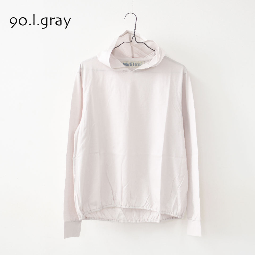 MidiUmi [ミディウミ] hooded pullover [1-71982761] フーデットプルオーバー・フード付きカットソー・ワイドシルエット・ゆったり・シンプル・インナー・トップス・LADY'S [2026SS]