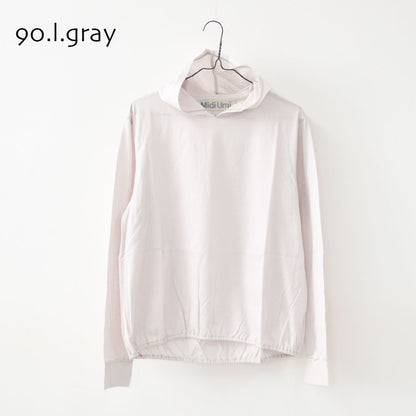 MidiUmi [ミディウミ] hooded pullover [1-71982761] フーデットプルオーバー・フード付きカットソー・ワイドシルエット・ゆったり・シンプル・インナー・トップス・LADY'S [2026SS]