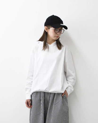 MidiUmi [ミディウミ] hooded pullover [1-71982761] フーデットプルオーバー・フード付きカットソー・ワイドシルエット・ゆったり・シンプル・インナー・トップス・LADY'S [2026SS]