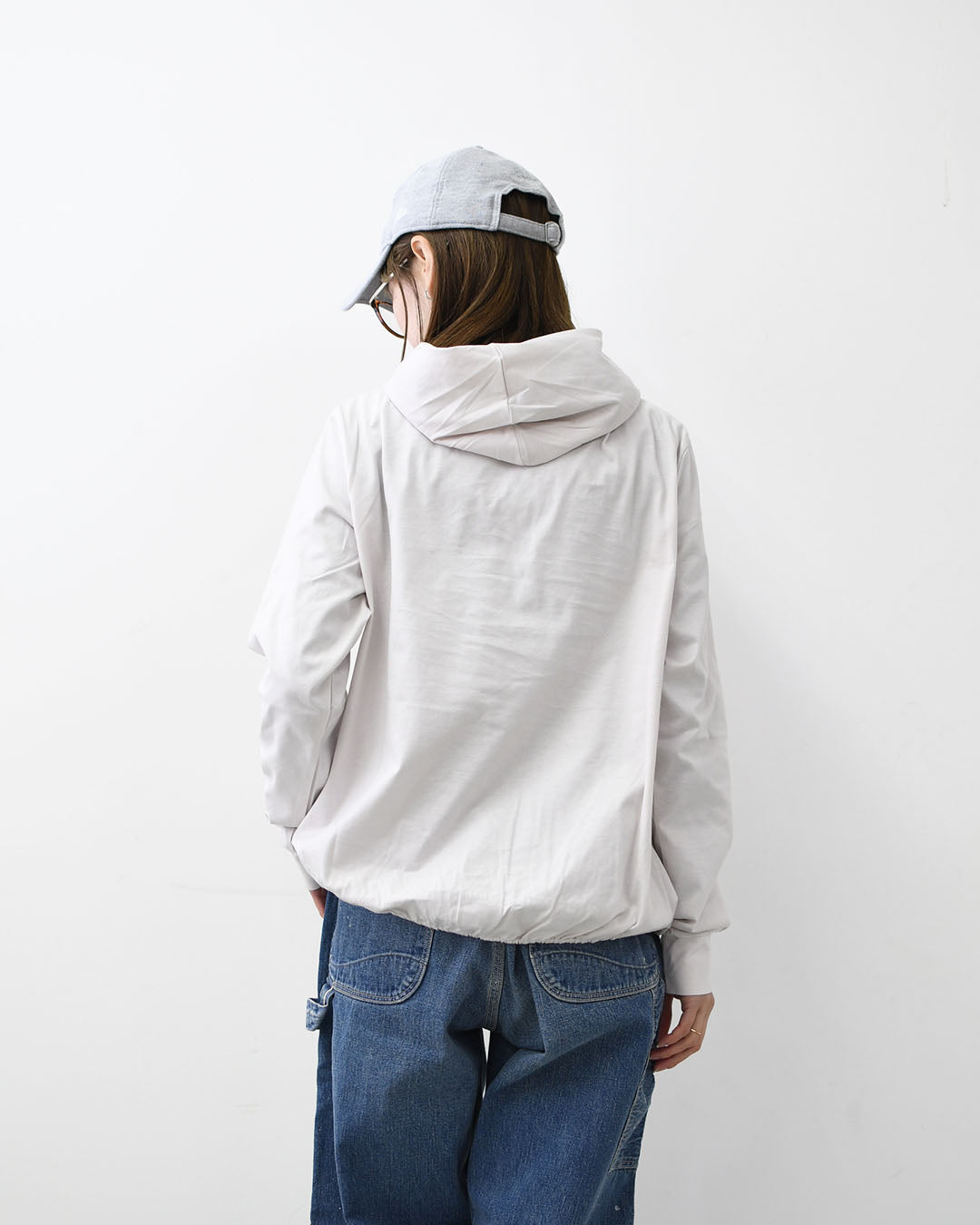 MidiUmi [ミディウミ] hooded pullover [1-71982761] フーデットプルオーバー・フード付きカットソー・ワイドシルエット・ゆったり・シンプル・インナー・トップス・LADY'S [2026SS]