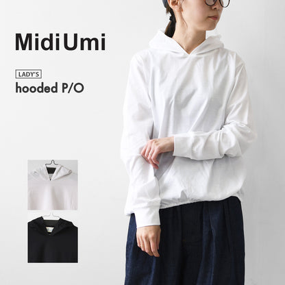 MidiUmi [ミディウミ] hooded P/O [1-71982763] フーデッドプルオーバー・カットソー・ワイドプルオーバー・ワイドシルエット・無地・シンプル・LADY'S [2026AW]