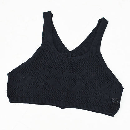 MidiUmi [ミディウミ] 2way needle work vest [1-720102] 2wayニードルワークベスト・ニット・綿ニット・ショート丈・LADY'S [2026SS]