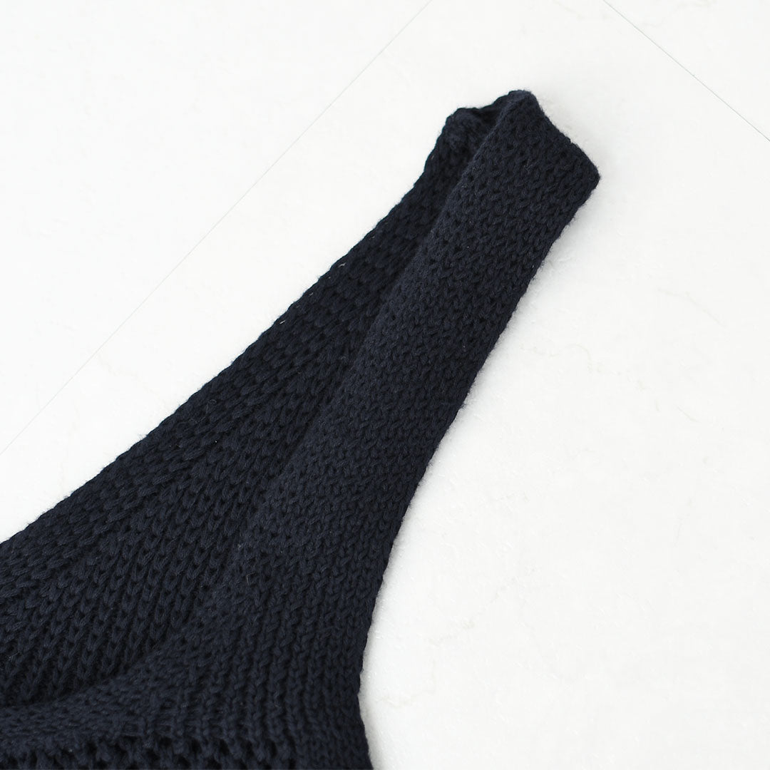 MidiUmi [ミディウミ] 2way needle work vest [1-720102] 2wayニードルワークベスト・ニット・綿ニット・ショート丈・LADY'S [2026SS]