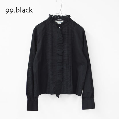 MidiUmi [ミディウミ] pin tuck lace shirt [1-730078] ピンタックレースシャツ・LADY'S[2026ss]