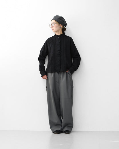 MidiUmi [ミディウミ] pin tuck lace shirt [1-730078] ピンタックレースシャツ・LADY'S[2026ss]