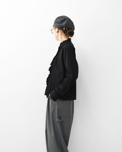 MidiUmi [ミディウミ] pin tuck lace shirt [1-730078] ピンタックレースシャツ・LADY'S[2026ss]
