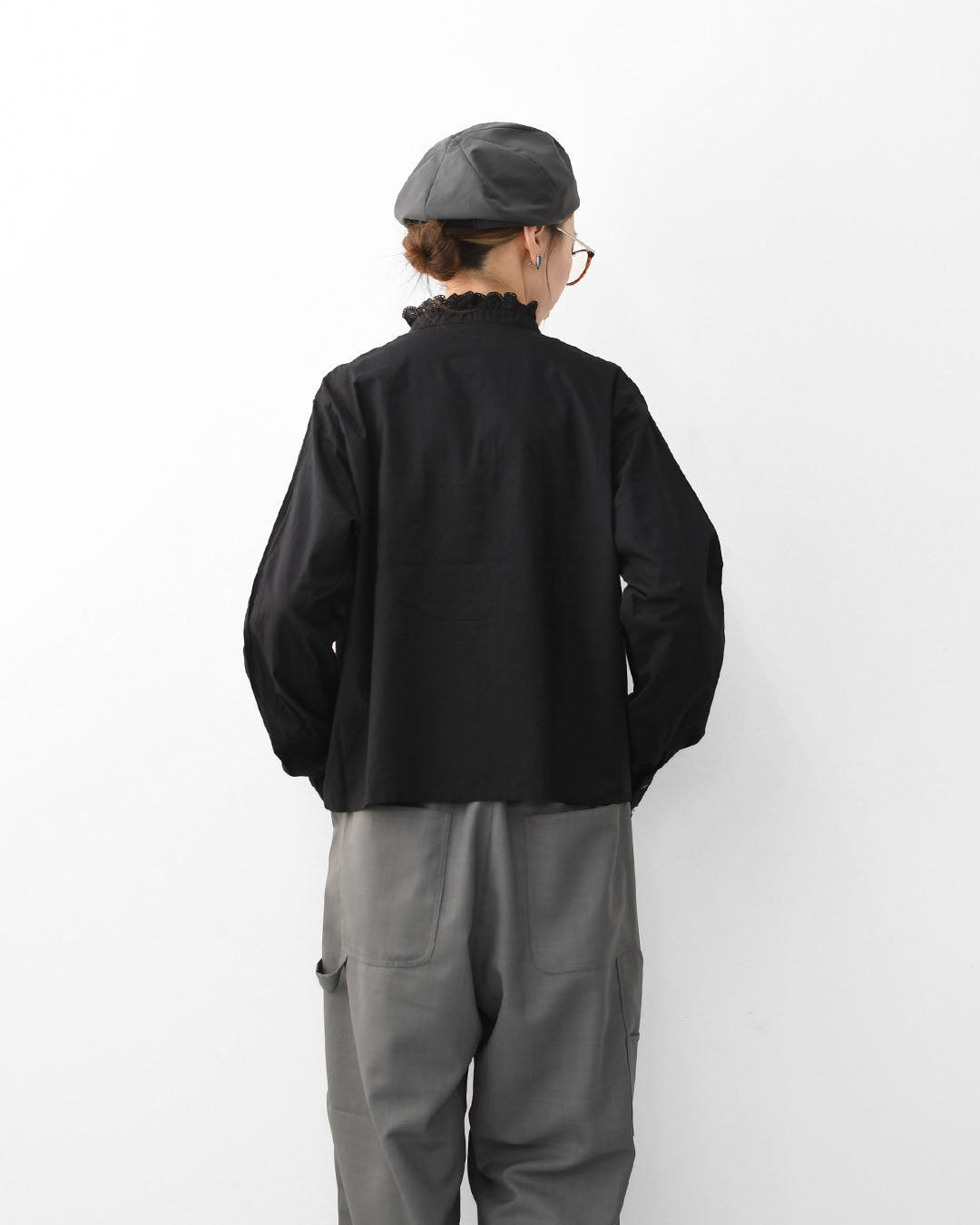 MidiUmi [ミディウミ] pin tuck lace shirt [1-730078] ピンタックレースシャツ・LADY'S[2026ss]