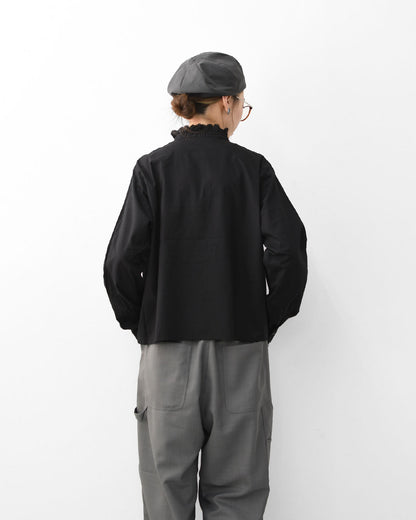 MidiUmi [ミディウミ] pin tuck lace shirt [1-730078] ピンタックレースシャツ・LADY'S[2026ss]