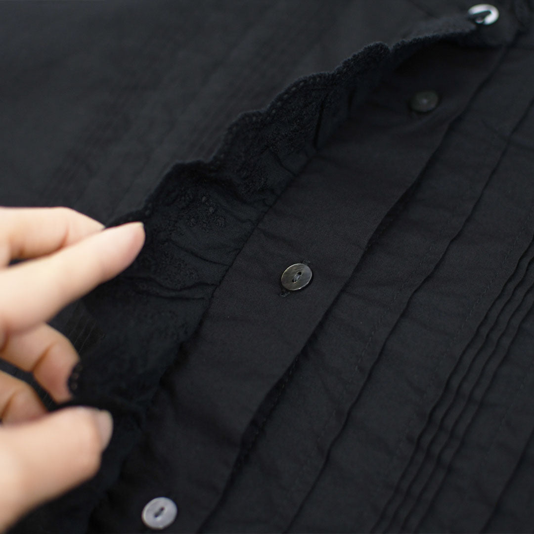 MidiUmi [ミディウミ] pin tuck lace shirt [1-730078] ピンタックレースシャツ・LADY'S[2026ss]