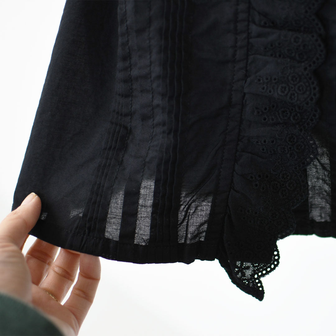 MidiUmi [ミディウミ] pin tuck lace shirt [1-730078] ピンタックレースシャツ・LADY'S[2026ss]