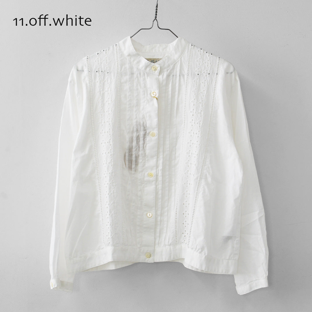 MidiUmi [ミディウミ] lace blouson shirt [1-730156] レースブルゾンシャツ・レースシャツ・ヴィンテージライク・ブルゾン・LADY'S [2026SS]