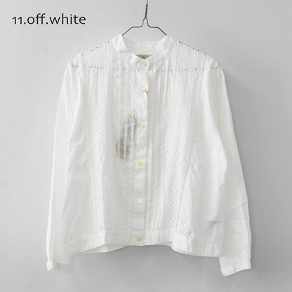 MidiUmi [ミディウミ] lace blouson shirt [1-730156] レースブルゾンシャツ・レースシャツ・ヴィンテージライク・ブルゾン・LADY'S [2026SS]