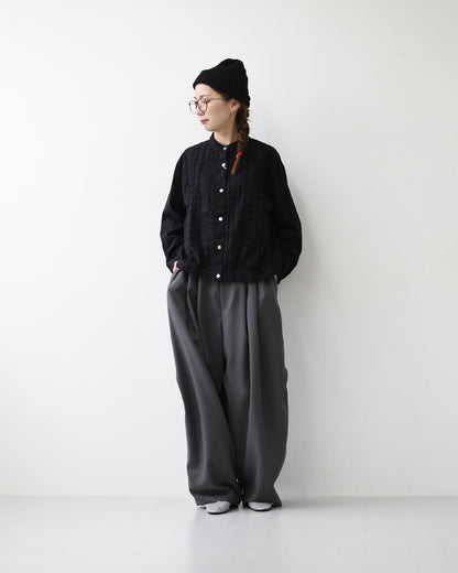 MidiUmi [ミディウミ] lace blouson shirt [1-730156] レースブルゾンシャツ・レースシャツ・ヴィンテージライク・ブルゾン・LADY'S [2026SS]