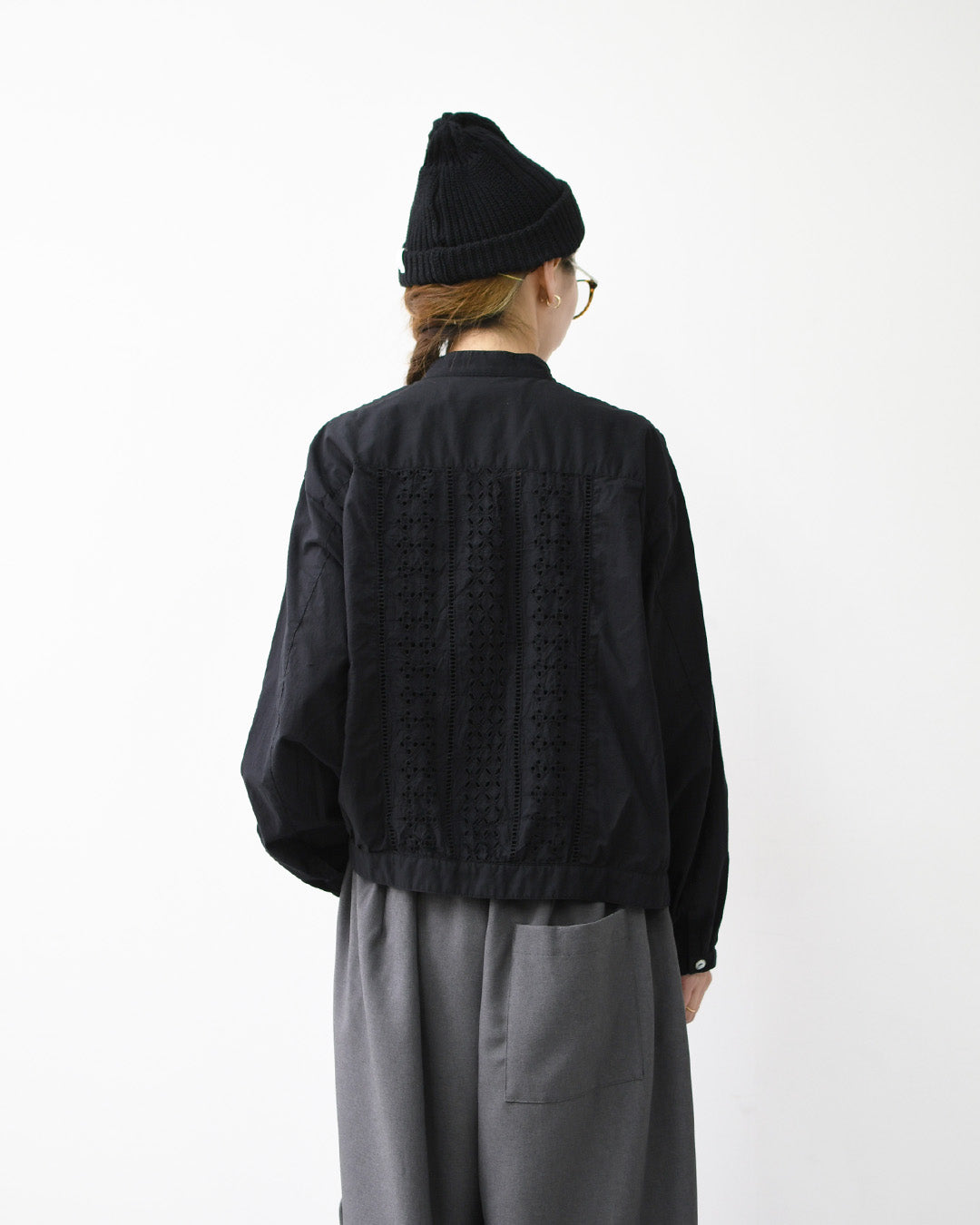 MidiUmi [ミディウミ] lace blouson shirt [1-730156] レースブルゾンシャツ・レースシャツ・ヴィンテージライク・ブルゾン・LADY'S [2026SS]