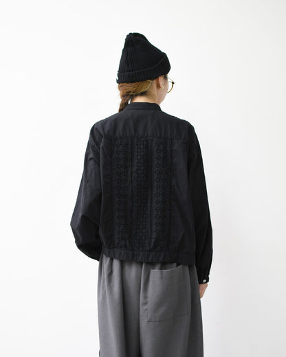 MidiUmi [ミディウミ] lace blouson shirt [1-730156] レースブルゾンシャツ・レースシャツ・ヴィンテージライク・ブルゾン・LADY'S [2026SS]