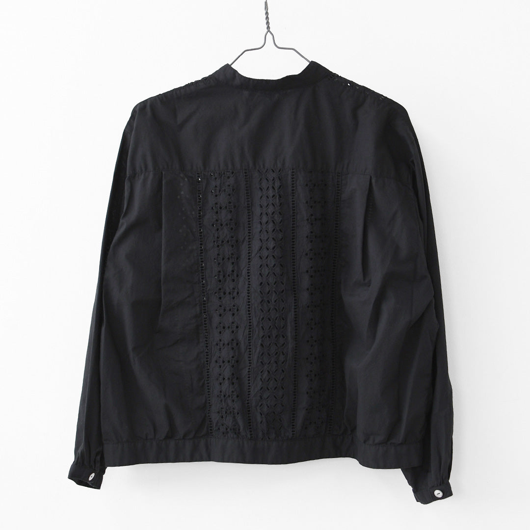 MidiUmi [ミディウミ] lace blouson shirt [1-730156] レースブルゾンシャツ・レースシャツ・ヴィンテージライク・ブルゾン・LADY'S [2026SS]