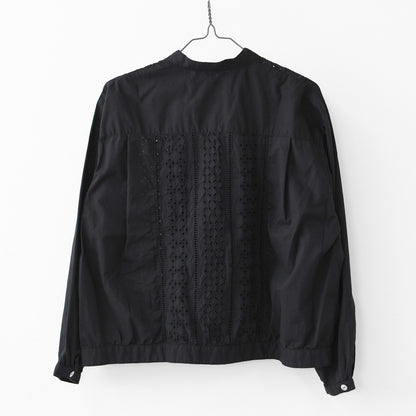 MidiUmi [ミディウミ] lace blouson shirt [1-730156] レースブルゾンシャツ・レースシャツ・ヴィンテージライク・ブルゾン・LADY'S [2026SS]