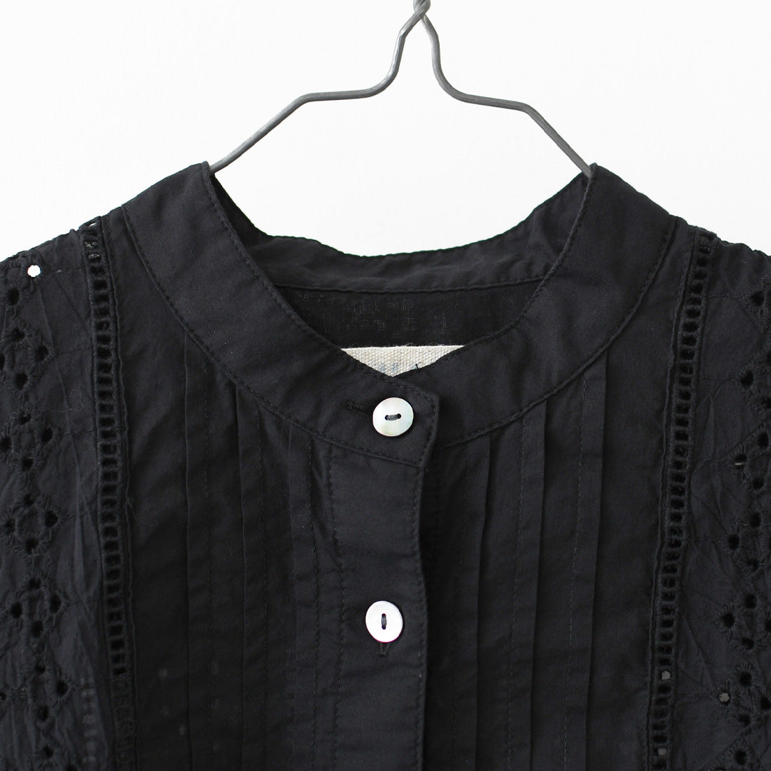 MidiUmi [ミディウミ] lace blouson shirt [1-730156] レースブルゾンシャツ・レースシャツ・ヴィンテージライク・ブルゾン・LADY'S [2026SS]