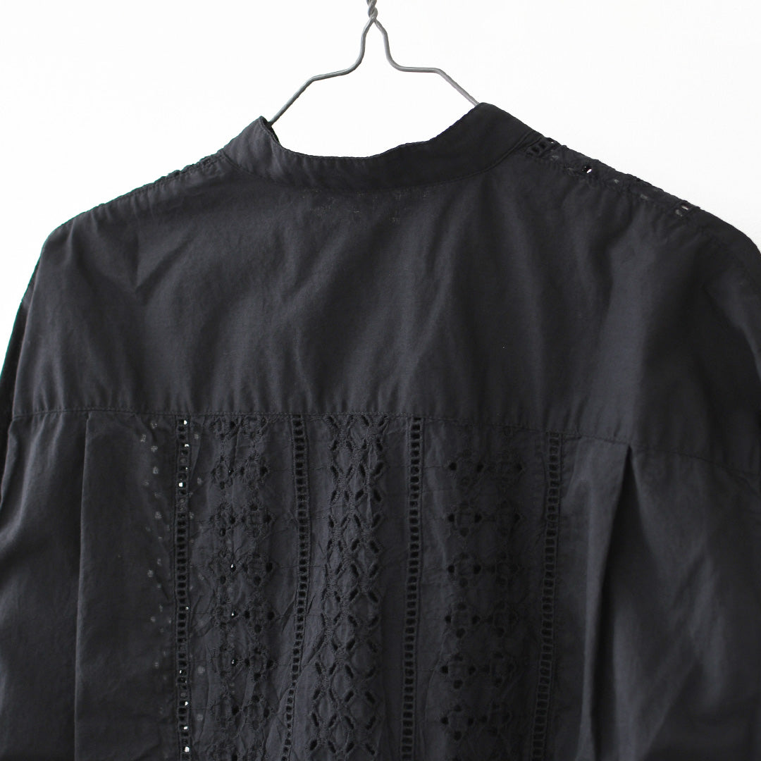 MidiUmi [ミディウミ] lace blouson shirt [1-730156] レースブルゾンシャツ・レースシャツ・ヴィンテージライク・ブルゾン・LADY'S [2026SS]