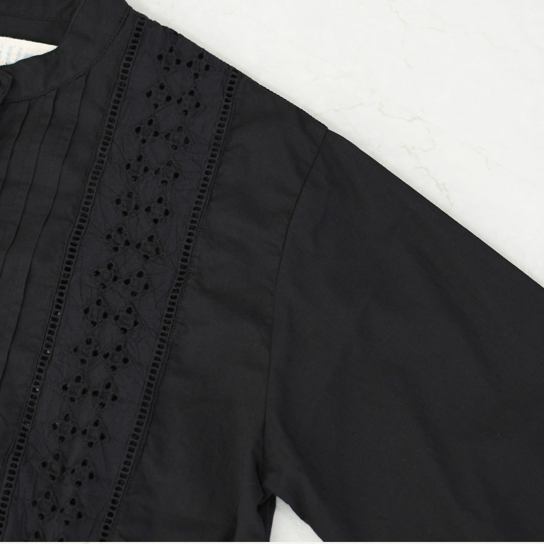 MidiUmi [ミディウミ] lace blouson shirt [1-730156] レースブルゾンシャツ・レースシャツ・ヴィンテージライク・ブルゾン・LADY'S [2026SS]