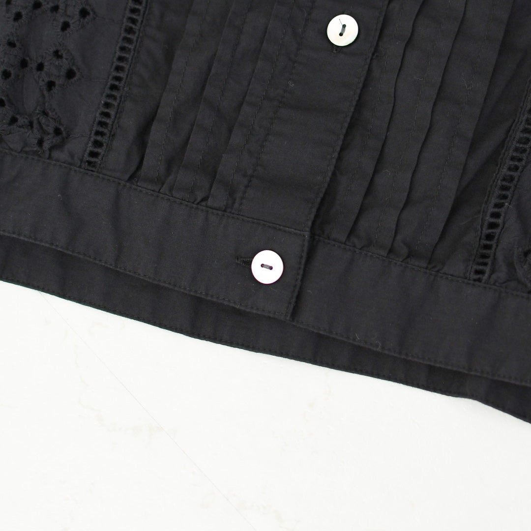 MidiUmi [ミディウミ] lace blouson shirt [1-730156] レースブルゾンシャツ・レースシャツ・ヴィンテージライク・ブルゾン・LADY'S [2026SS]