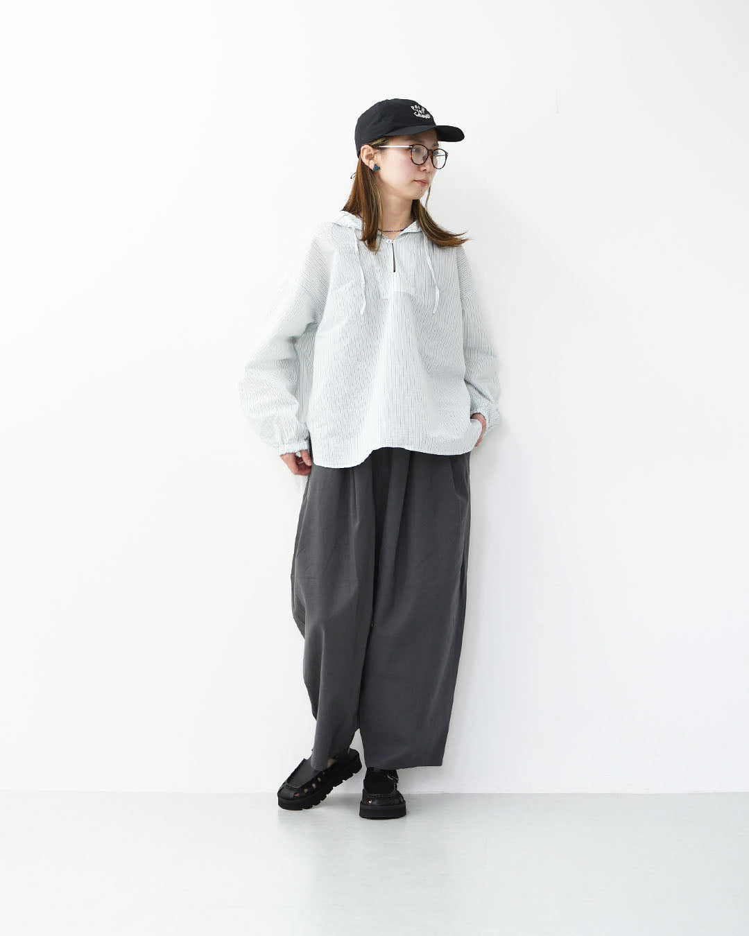 MidiUmi [ミディウミ] C/L wide easy tapered PT [1-760103] C/L ワイドイージーテーパードパンツ・イージーパンツ・ワイドパンツ・テーパードパンツ・LADY'S [2026SS]