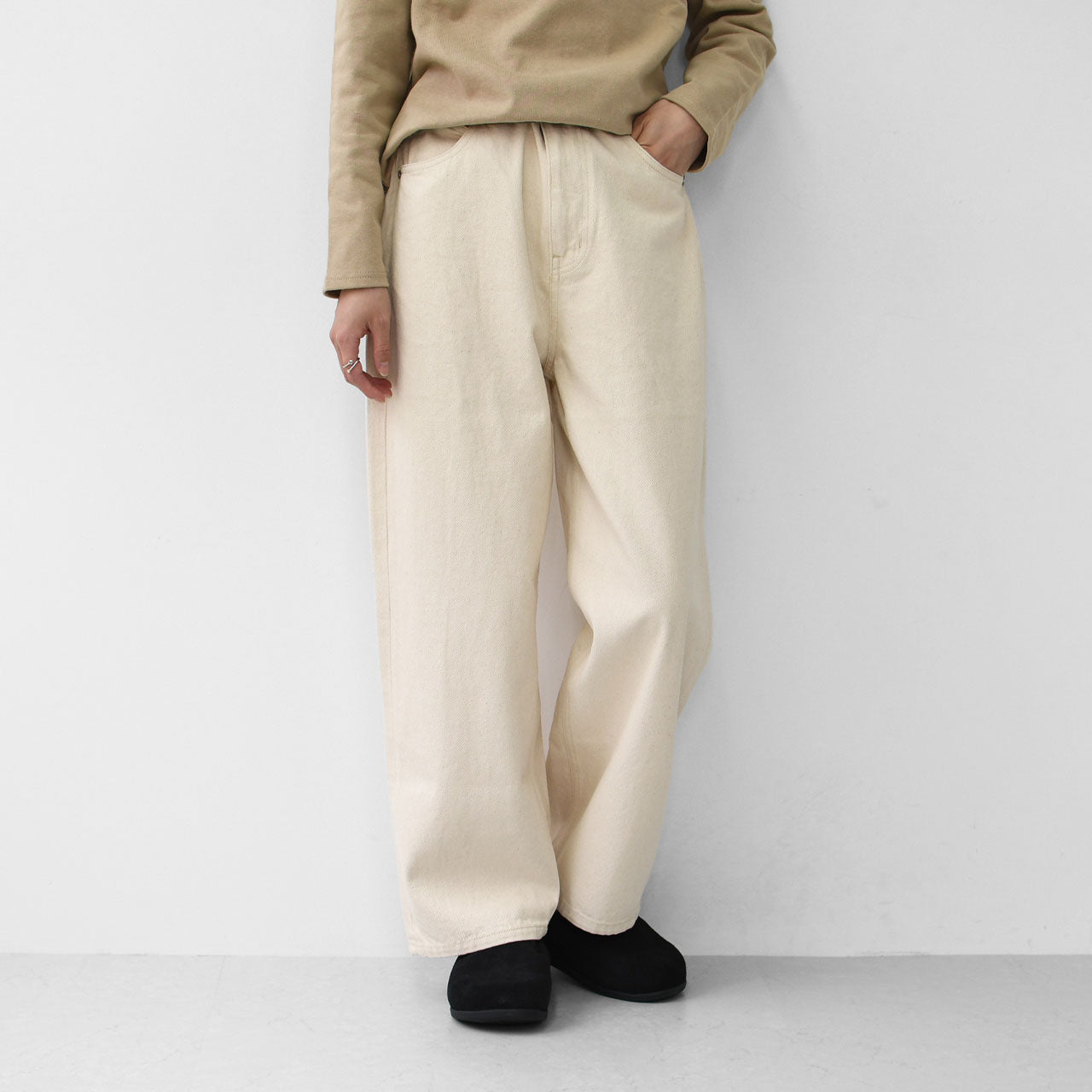 MidiUmi [ミディウミ] high waist wide straight denim [1-769805] ハイウエストワイドストレートデニム [2025AW]