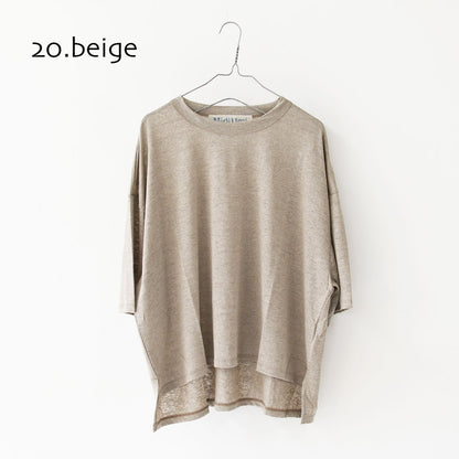 MidiUmi [ミディウミ] linen wide PO [2-710223] リネンワイドプルオーバー・カットソー・ワイドプルオーバー・ワイドシルエット・無地・シンプル・リネン・LADY'S [2026SS]
