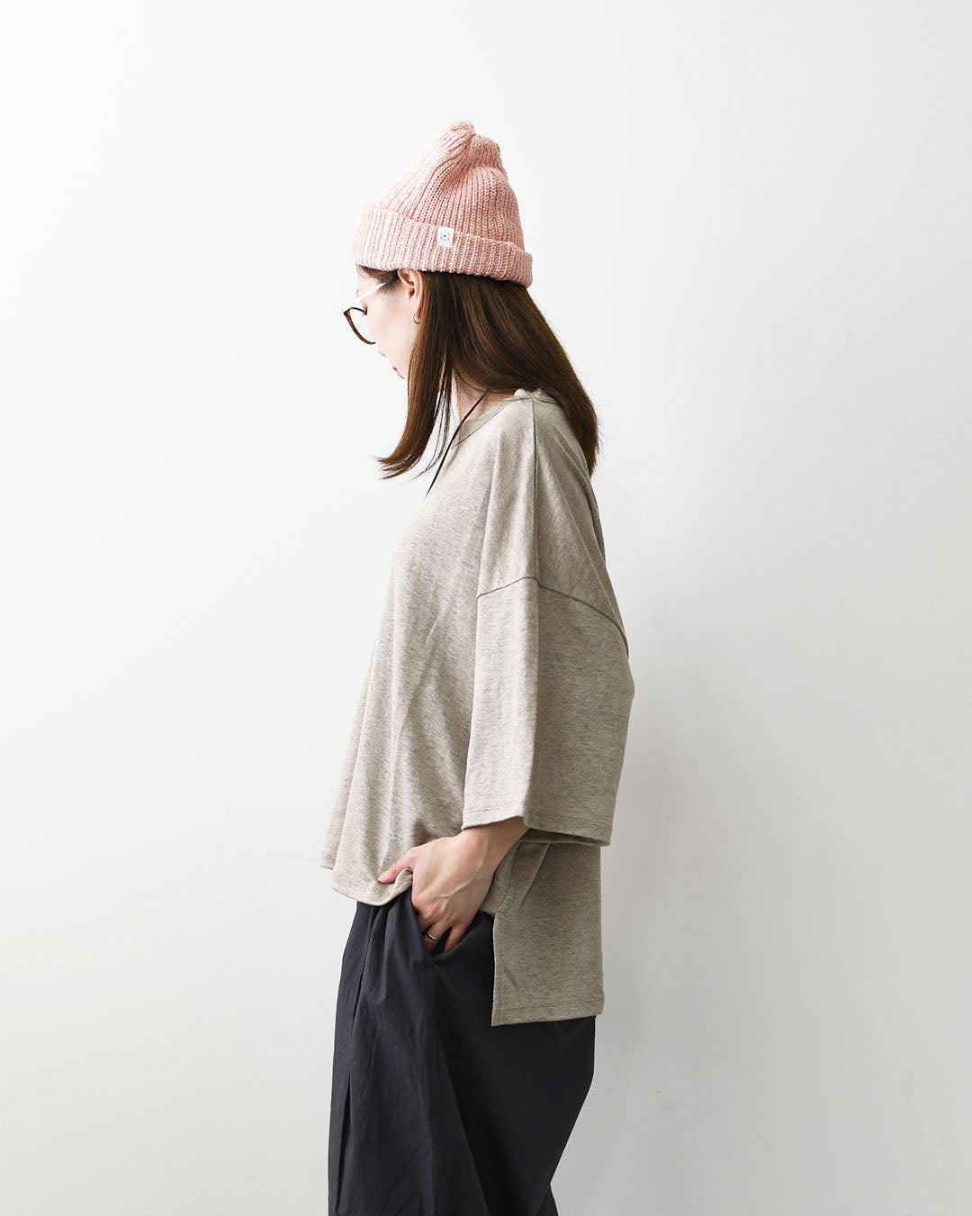 MidiUmi [ミディウミ] linen wide PO [2-710223] リネンワイドプルオーバー・カットソー・ワイドプルオーバー・ワイドシルエット・無地・シンプル・リネン・LADY'S [2026SS]