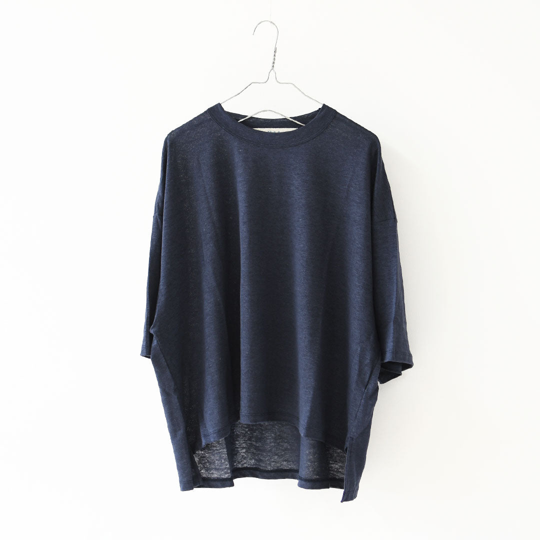 MidiUmi [ミディウミ] linen wide PO [2-710223] リネンワイドプルオーバー・カットソー・ワイドプルオーバー・ワイドシルエット・無地・シンプル・リネン・LADY'S [2026SS]