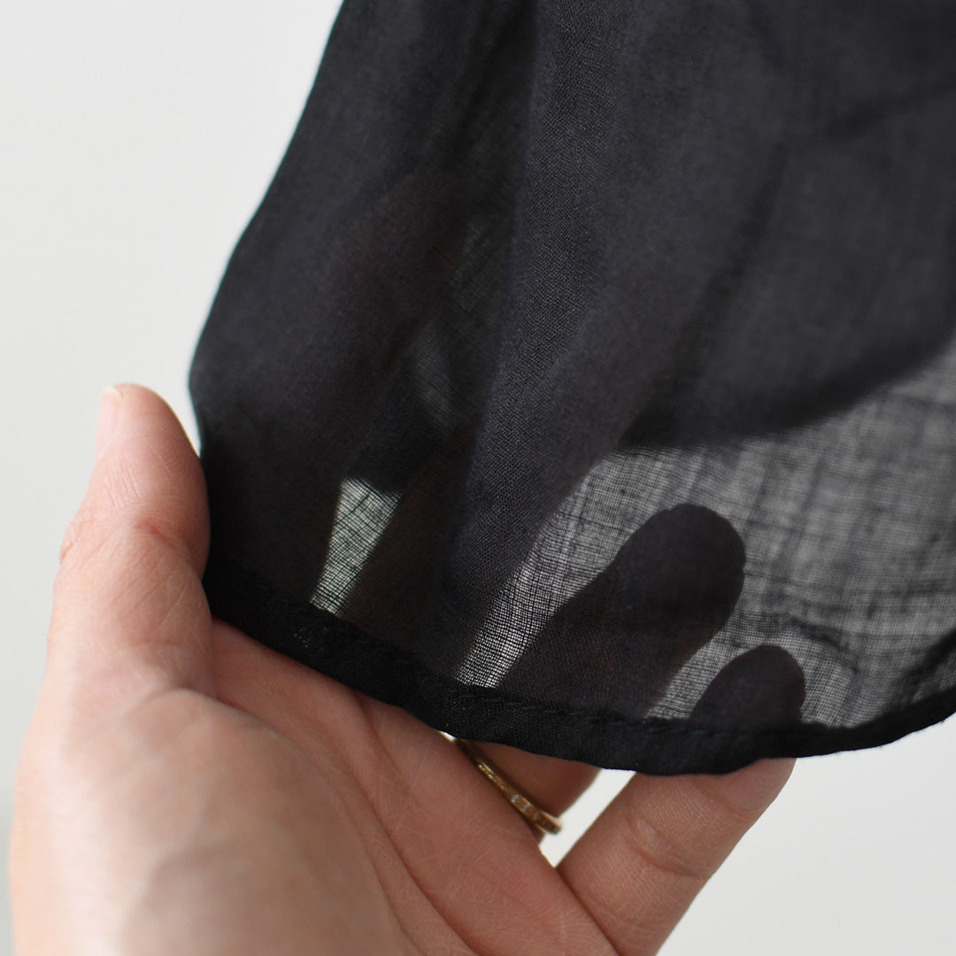 MidiUmi [ミディウミ] ramie gather N/S shirt  [2-730179] ラミーギャザーノースリーブシャツ・フレンチスリーブシャツ・透け感・ワイドシルエット・ノースリーブ・無地・シンプル・カジュアル・きれいめ・LADY'S [2026SS]