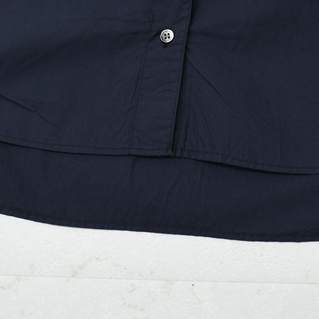 MidiUmi [ミディウミ] h/s front half frill shirt  [2-730183] ハーフスリーブフロントハーフフリルシャツ・半袖シャツ・ハーフスリーブデザイン・フリルシャツ・無地・シンプル・カジュアル・きれいめ・LADY'S [2026SS]