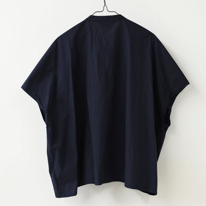 MIDIUMI [ミディウミ] BOW-TIE WIDE SHIRT  [2-730184] ボウタイ ワイドシャツ・半袖シャツ・ワイドシャツ・オーバーサイズシャツ・無地・シンプル・リラックスシルエット・LADY'S [2026SS]