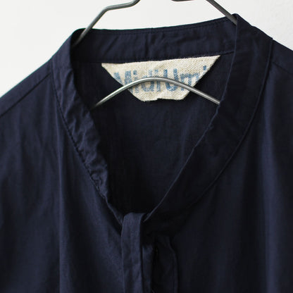 MIDIUMI [ミディウミ] BOW-TIE WIDE SHIRT  [2-730184] ボウタイ ワイドシャツ・半袖シャツ・ワイドシャツ・オーバーサイズシャツ・無地・シンプル・リラックスシルエット・LADY'S [2026SS]